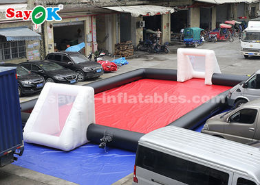 विशाल inflatable फुटबॉल 15 * 8 मीटर पीवीसी तिरपाल इन्फ्लैटेबल स्पोर्ट्स गेम्स इन्फ्लैटेबल फुटबॉल फील्ड