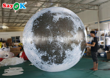 3 मीटर विशाल विज्ञापन Inflatable प्रकाश सजावट चंद्रमा ग्लोब बॉल