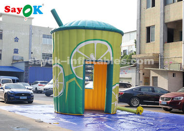 व्यवसाय के लिए ब्लोअर के साथ inflatable Canopy Tent 5m High PVC Inflatable Lemonade Stand Booth