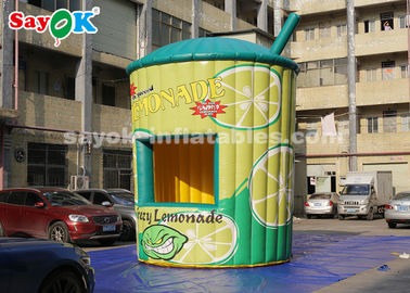 व्यवसाय के लिए ब्लोअर के साथ inflatable Canopy Tent 5m High PVC Inflatable Lemonade Stand Booth