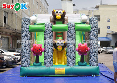 वाणिज्यिक inflatable स्लाइड 6*4m पशु थीम पार्टी inflatable bouncer स्लाइड विज्ञापन के लिए