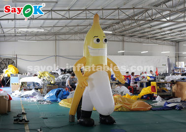 आउटडोर विज्ञापन के लिए inflatable चरित्र गुब्बारे 3m inflatable केला शुभंकर CE SGS ROHS