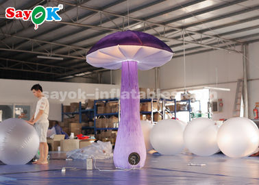 ब्लोअर के साथ अद्भुत 2.5 मीटर Inflatable प्रकाश सजावट हैंगिंग मशरूम