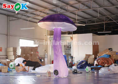ब्लोअर के साथ अद्भुत 2.5 मीटर Inflatable प्रकाश सजावट हैंगिंग मशरूम