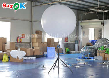 प्रदर्शनियों के लिए टिकाऊ 1.5 मीटर विशालकाय Inflatable गुब्बारा सफेद पॉलिएस्टर