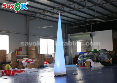 पोर्टेबल Inflatable प्रकाश सजावट स्तंभ प्रकाश कोन सफेद कपड़े