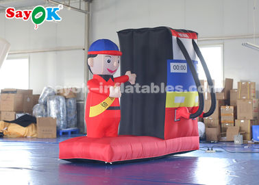विज्ञापन के लिए inflatable पात्र टिकाऊ inflatable गैस स्टेशन वाणिज्यिक के लिए कार्टून पात्र