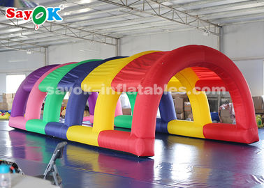 गुंबद inflatable तम्बू ऑटो शो आकार 5 * 2.5 * 2 मी के लिए एयर ब्लोअर के साथ रंगीन इन्फ्लेटेबल टनल टेंट