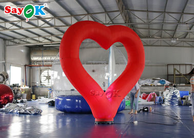शादी / झटका दिल के लिए 2.5mH ​​लाल Inflatable प्रकाश सजावट