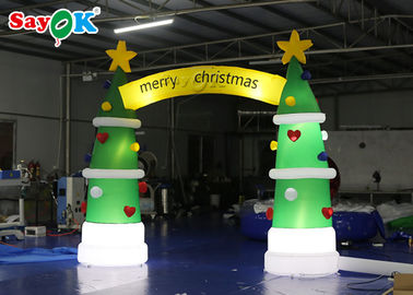 ROHS Inflatable छुट्टी सजावट क्रिसमस ट्री आर्क 4 * 3.2mH