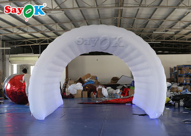 डोम inflatable तम्बू सफेद ऑक्सफोर्ड कपड़े inflatable चैनल तम्बू 6 * 3 * 3mH खेल प्रतियोगिता के लिए