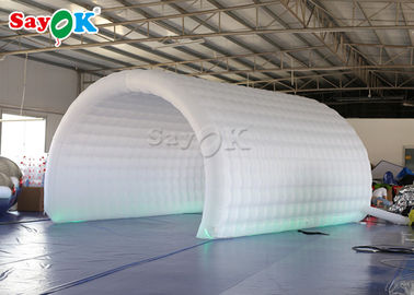 डोम inflatable तम्बू सफेद ऑक्सफोर्ड कपड़े inflatable चैनल तम्बू 6 * 3 * 3mH खेल प्रतियोगिता के लिए