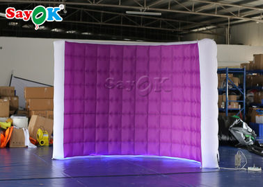 विज्ञापन / त्योहार के लिए शादी के फोटो बूथ किराया बैंगनी Inflatable एलईडी एयर पंप फोटो बूथ