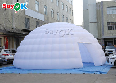 एयर टेंट कैंपिंग डबल सिलाई 8 मीटर सफेद inflatable एयर टेंट / प्रदर्शनी इग्लू डोम टेंट