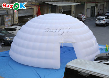 एयर टेंट कैंपिंग डबल सिलाई 8 मीटर सफेद inflatable एयर टेंट / प्रदर्शनी इग्लू डोम टेंट