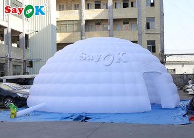 एयर टेंट कैंपिंग डबल सिलाई 8 मीटर सफेद inflatable एयर टेंट / प्रदर्शनी इग्लू डोम टेंट
