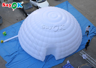 एयर टेंट कैंपिंग डबल सिलाई 8 मीटर सफेद inflatable एयर टेंट / प्रदर्शनी इग्लू डोम टेंट