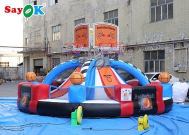 विशालकाय आउटडोर Inflatable बास्केटबॉल घेरा शूटिंग खेल स्वनिर्धारित लोगो