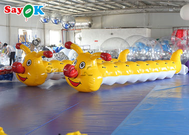 ब्लोटेबल पशु गुब्बारे 6 मीटर मजेदार कार्निवल सजावट टीम बिल्डिंग खेलों के लिए ब्लोटेबल कैटरपिलर