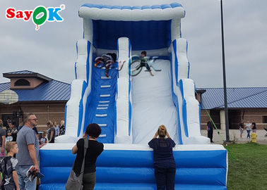 पूल के लिए inflatable बच्चों स्लाइड नीले और सफेद पूल inflatable बंसर स्लाइड / बच्चों inflatable पानी पार्क
