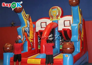 अजीब वाणिज्यिक बास्केटबॉल शूटिंग खेल वयस्कों के लिए विशाल Inflatable बास्केटबॉल हुप्स Inflatable पार्टी खेल