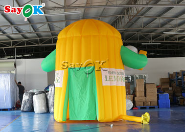 कस्टम inflatable तम्बू inflatable कार्य तम्बू पीवीसी 3*3*4mH inflatable नींबू का रस स्टैंड तम्बू