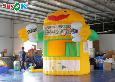 कस्टम inflatable तम्बू inflatable कार्य तम्बू पीवीसी 3*3*4mH inflatable नींबू का रस स्टैंड तम्बू