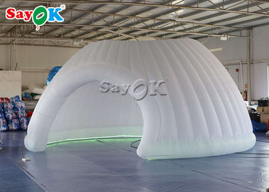 आउटडोर जाओ एयर टेंट inflatable तम्बू घटना 6m inflatable इग्लू और डोम तम्बू एलईडी प्रकाश के साथ