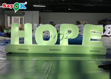 अनुकूलन के लिए अनुकूलन योग्य 1.3 मी Inflatable HOPE वर्णमाला