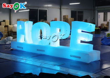 अनुकूलन के लिए अनुकूलन योग्य 1.3 मी Inflatable HOPE वर्णमाला