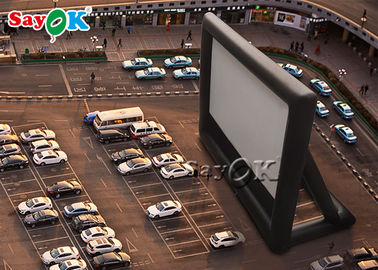 इन्फ्लेटेबल प्रोजेक्शन स्क्रीन पार्किंग लॉट पीवीसी व्हाइट इन्फ्लेटेबल मूवी थियेटर स्क्रीन