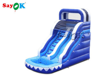 वाणिज्यिक inflatable स्लाइड वयस्क और बच्चे डबल लेन inflatable स्लाइड और पूल के साथ स्लाइड