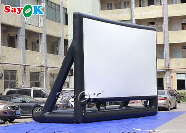 बैकयार्ड मूवी स्क्रीन 7x5mH फ़ोल्ड करने योग्य काला इन्फ्लैटेबल स्क्रीन सिनेमा स्टेज की सजावट के लिए