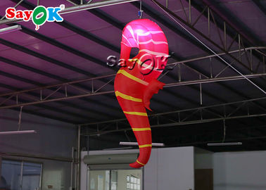 क्लब डेकोरेशन 2 मीटर रेड इन्फ्लेटेबल एलईडी लाइटिंग हिप्पोकैम्पस