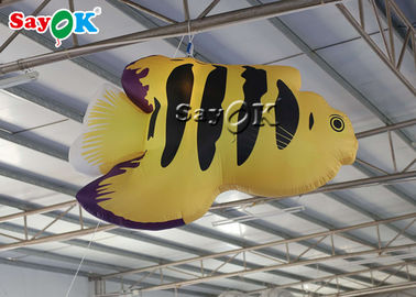 मनोरंजन पार्क पीले उष्णकटिबंधीय मछलियों 2 मीटर Inflatable प्रकाश सजावट