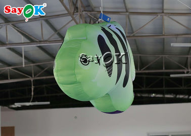 एलईडी के साथ उत्सव वाणिज्यिक 2 मीटर Inflatable सजावट उष्णकटिबंधीय मछली