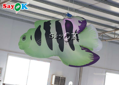 एलईडी के साथ उत्सव वाणिज्यिक 2 मीटर Inflatable सजावट उष्णकटिबंधीय मछली