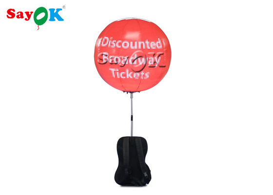 विज्ञापन के लिए 0.8m Inflatable बैकपैक बैलून एलईडी वॉकिंग एडवरटाइजिंग बॉल