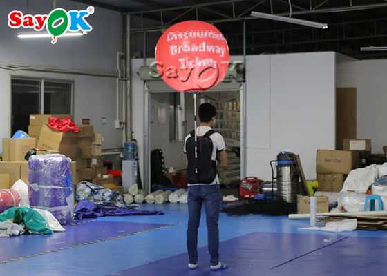 विज्ञापन के लिए 0.8m Inflatable बैकपैक बैलून एलईडी वॉकिंग एडवरटाइजिंग बॉल