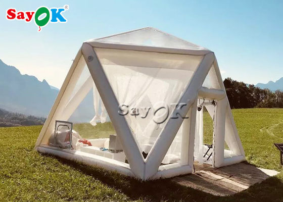 पारदर्शी inflatable लॉन टेंट विज्ञापन inflatable पारदर्शी घर बुलबुला टेंट शिविर के लिए