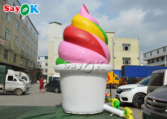 कस्टम 5mH पीवीसी Inflatable आइसक्रीम कोन मॉडल