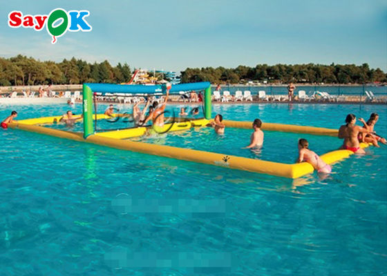 वायुरोधी बहुउद्देश्यीय फ्लोटिंग inflatable पानी वॉलीबॉल कोर्ट inflatable पानी फ्लोटिंग