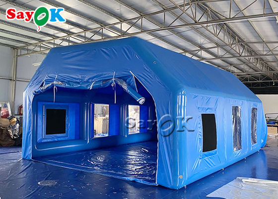 लोगो प्रिंटिंग के साथ मोबाइल ऑक्सफोर्ड inflatable पेंट स्प्रे बूथ inflatable कार्य तम्बू