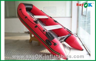 लाल पीवीसी Inflatable नाव पीवीसी Tarpaulin Inflatable मत्स्य पालन नाव