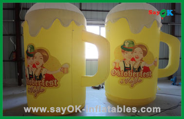प्रचार गतिविधि पीला रंग कस्टम inflatable उत्पाद घटनाओं के लिए विशाल inflatable बियर कप