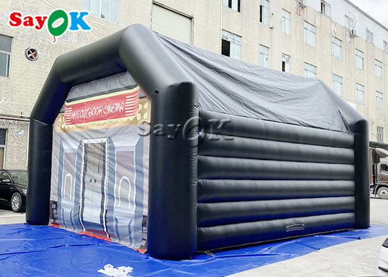 घटनाओं के लिए आउटडोर पार्टी तम्बू अनुकूलित काला 0.4 मिमी पीवीसी इन्फ्लैटेबल डोम तम्बू