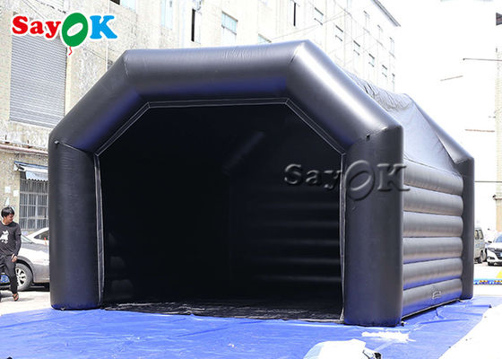 आउटडोर चलें inflatable तम्बू अनुकूलित काले 0.4 मिमी पीवीसी घटनाओं के लिए inflatable गुंबद तम्बू