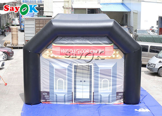 आउटडोर चलें inflatable तम्बू अनुकूलित काले 0.4 मिमी पीवीसी घटनाओं के लिए inflatable गुंबद तम्बू