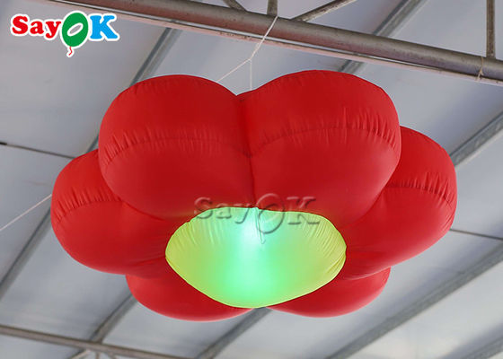 कस्टम 1.5 मीटर 2 मीटर 190T कृत्रिम Inflatable प्रकाश फूल