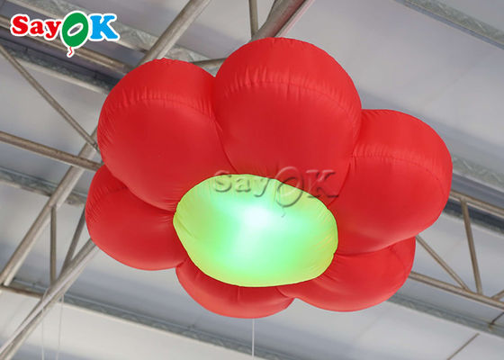 कस्टम 1.5 मीटर 2 मीटर 190T कृत्रिम Inflatable प्रकाश फूल